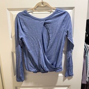 Lululemon Blue Long Sleeve Wrap-Back Women's Top
